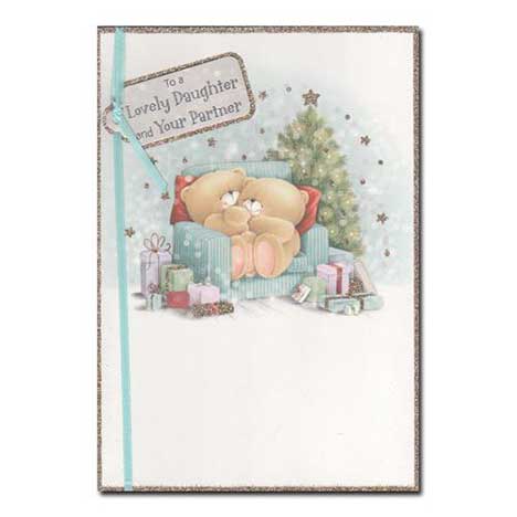 Daughter and Partner Forever Friends Christmas Card